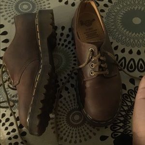Brown leather doc martens